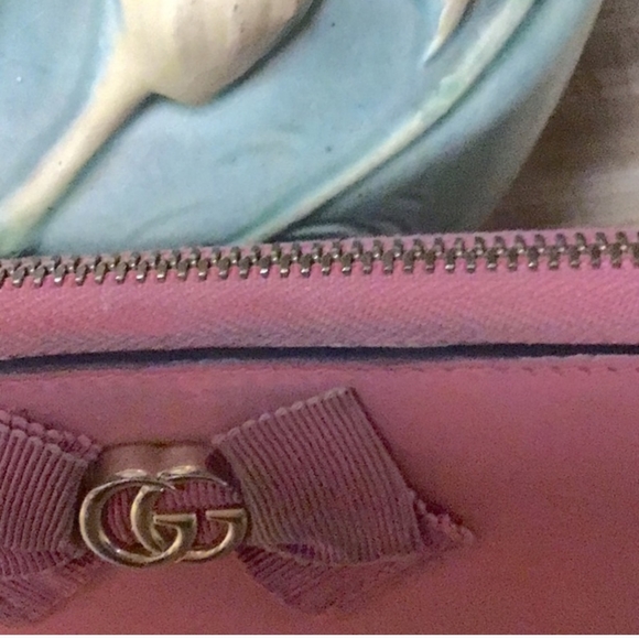 Gucci vintage "marmont bow" leather wallet - Picture 8 of 11